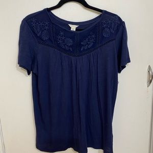 Caslon Embroidered Top